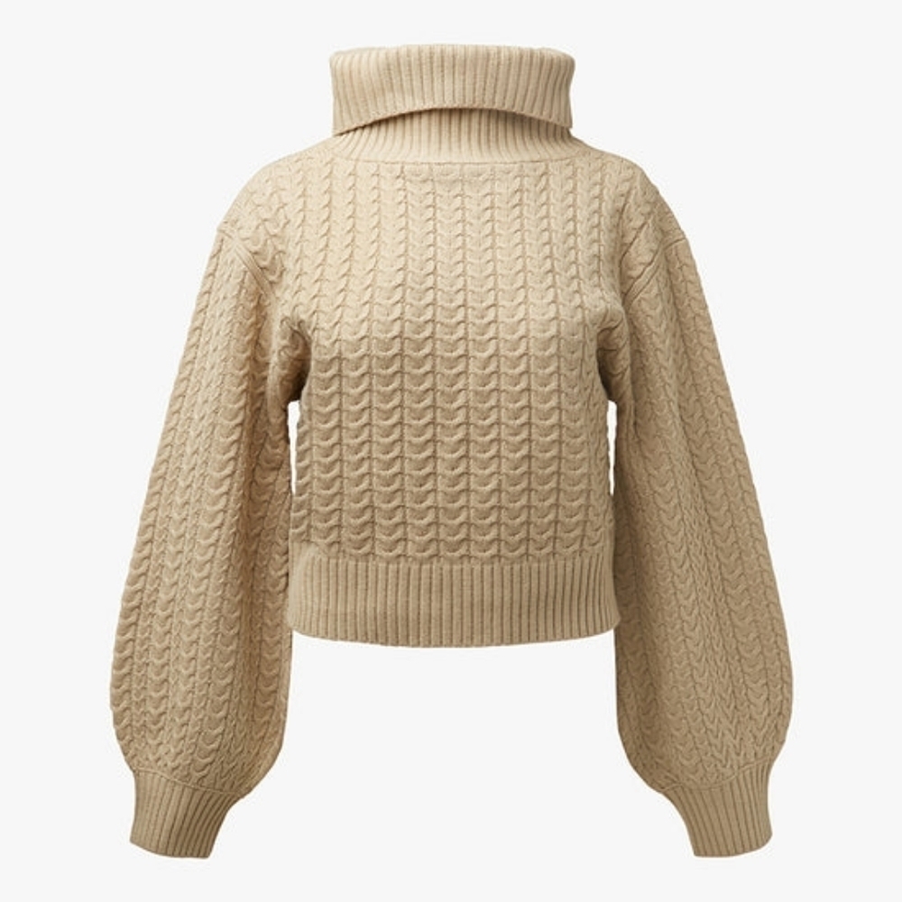 We Wore What Turtleneck Cable Sweater Size Small
